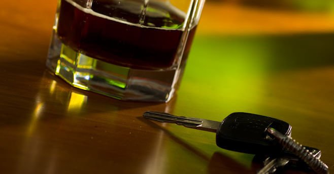 Mixed Drink next to car keys